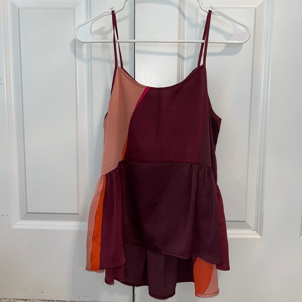 Multi-color peplum camisol